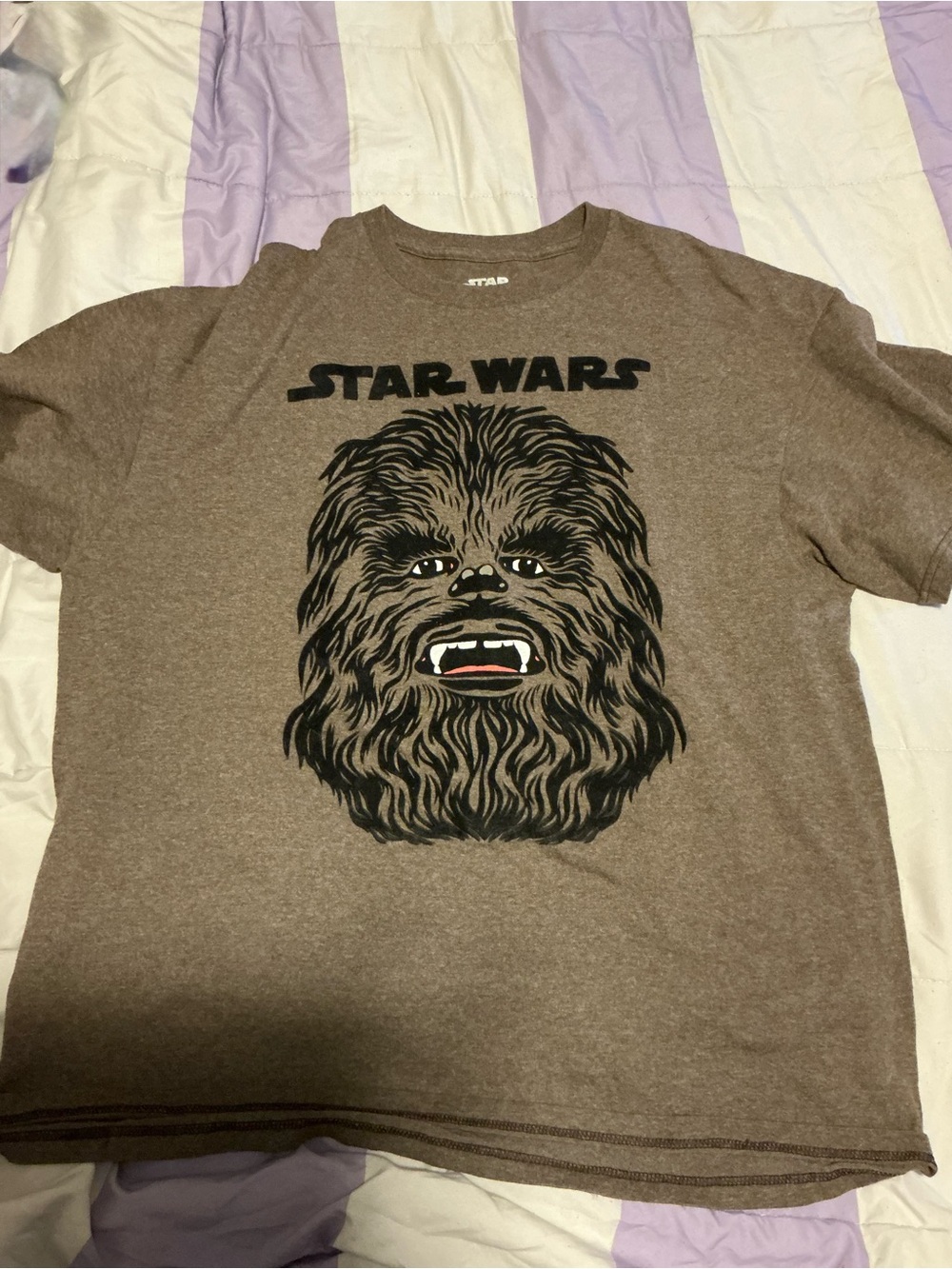 Star Wars Chewbacca Face Tee - Brown with Black and White Accents